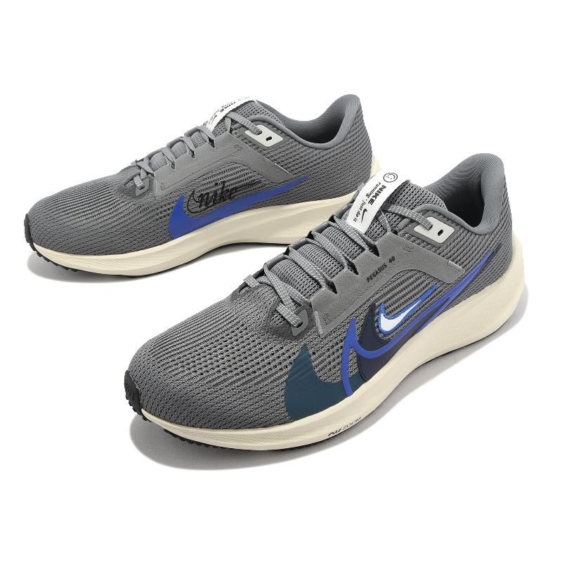 Nike 慢跑鞋Air Zoom Pegasus 40 PRM 灰藍多勾小飛馬男鞋運動鞋FB7179 