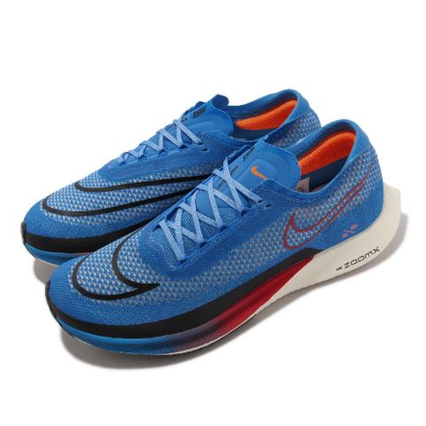 Nike 耐吉 競速跑鞋 Zoomx Streakfly 男鞋 藍 黑 輕量 薄底 針織鞋面 訓練 運動鞋 FJ3891-406