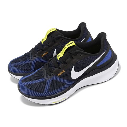 Nike 耐吉 慢跑鞋 Air Zoom Structure 25 男鞋 黑 白 藍 緩震 路跑 運動鞋 DJ7883-003