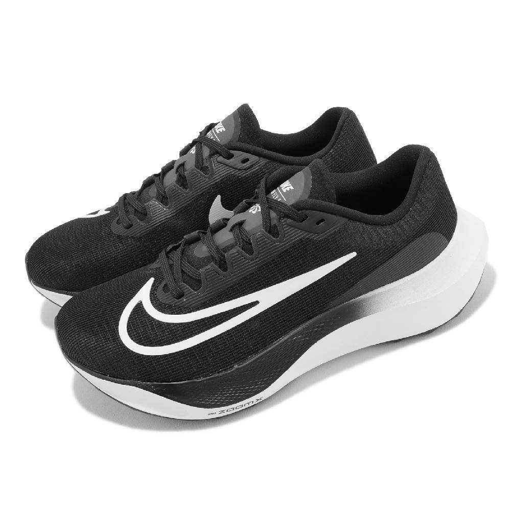 NIKE 耐吉   慢跑鞋 Zoom Fly 5 男鞋 黑 白 輕量 回彈 路跑 運動鞋 DM8968-001