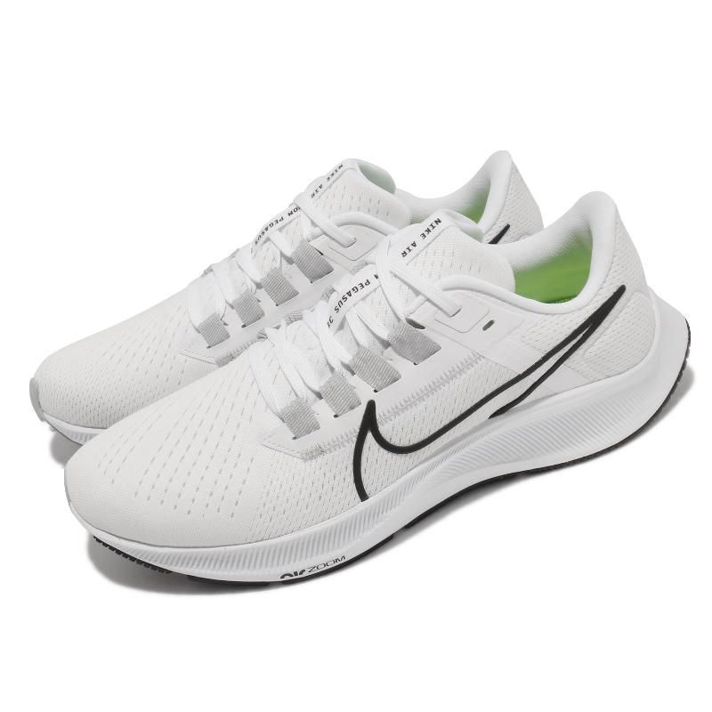 Nike 耐吉慢跑鞋Air Zoom Pegasus 38 白黑小白鞋小飛馬男鞋CW7356-100