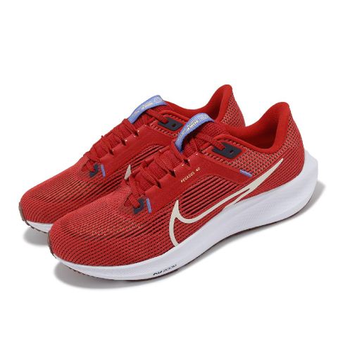 Nike 耐吉 慢跑鞋 Air Zoom Pegasus 40 男鞋 紅 白 緩衝 路跑 訓練 小飛馬 運動鞋 DV3853-600