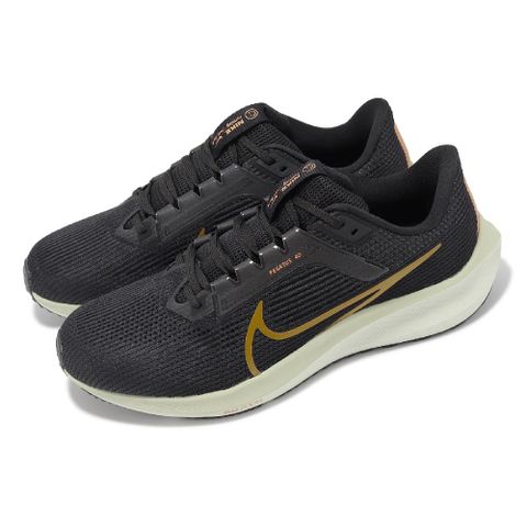 NIKE 耐吉 慢跑鞋 Air Zoom Pegasus 40 男鞋 黑 金 小飛馬 氣墊 緩震 路跑 運動鞋 HF0732-070