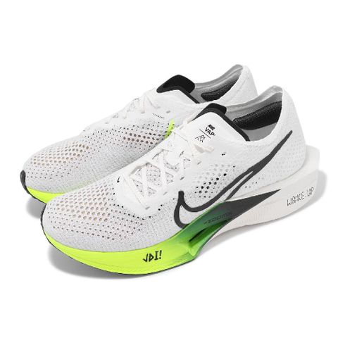 Nike 耐吉 競速跑鞋 ZoomX Vaporfly Next% 3 FK 男鞋 白 綠 輕量 彈力 碳板 路跑 FZ4017-100
