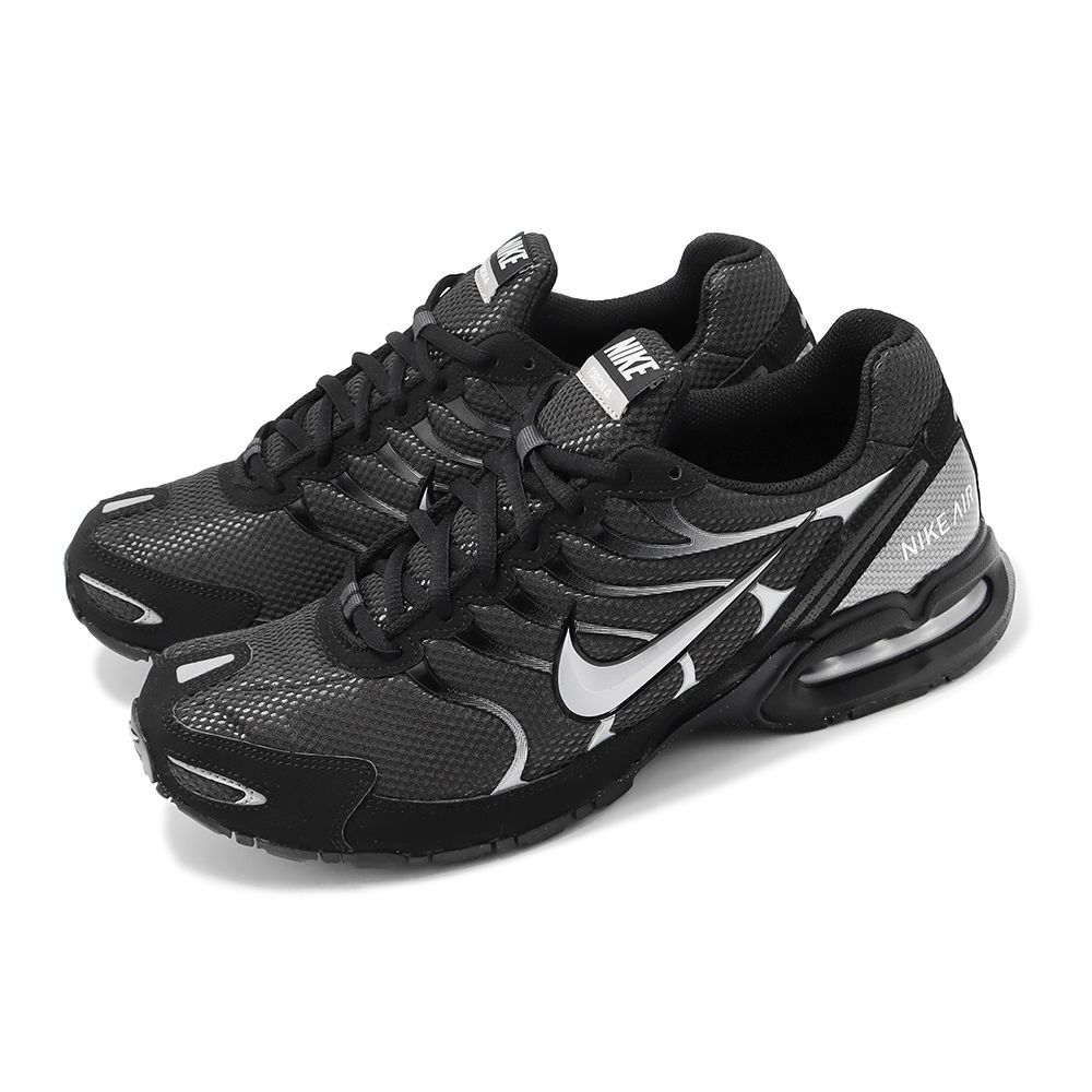 Nike 耐吉慢跑鞋Air Max Torch 4 黑銀氣墊男鞋反光運動鞋343846-002