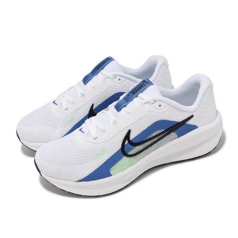 Nike 耐吉 慢跑鞋 Downshifter 13 Wide 男鞋 寬楦 白 藍 緩震 運動鞋 FJ1284-103