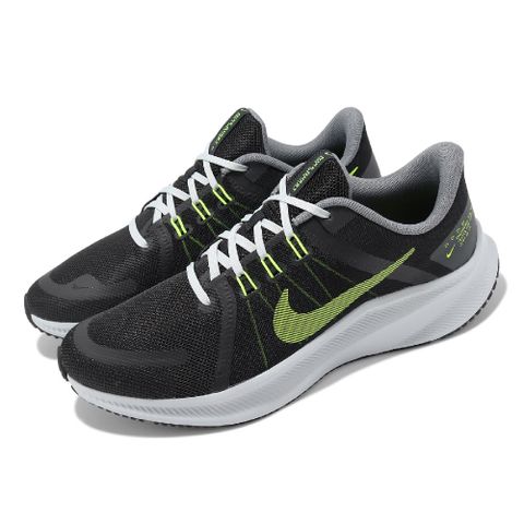 Nike 耐吉 慢跑鞋 Quest 4 男鞋 黑 綠 透氣 輕量 緩震 路跑 運動鞋 DO6697-001