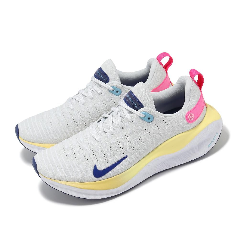 NIKE 耐吉   慢跑鞋 ReactX Infinity Run 4 男鞋 灰 粉 支撐 透氣 緩震 路跑 運動鞋 DR2665-009