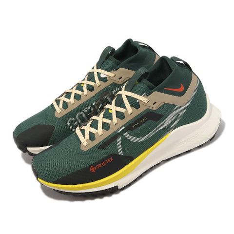 Nike 耐吉 越野跑鞋 React Pegasus Trail 4 GTX 男鞋 綠 防水 緩震 戶外 FD0317-333