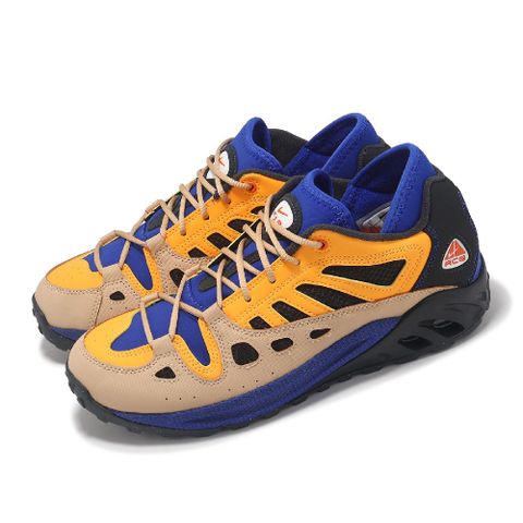 Nike 耐吉 越野跑鞋 ACG Air Exploraid 男鞋 藍 黃 襪套 氣墊 緩衝 抓地 郊山 運動鞋 FJ1920-400