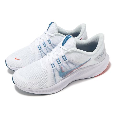 Nike 耐吉 慢跑鞋 Quest 4 男鞋 白 藍 橘 透氣 緩震 運動鞋 DA1105-101
