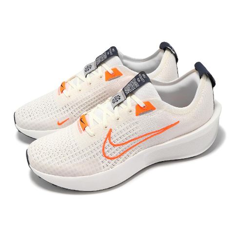 Nike 耐吉 慢跑鞋 Interact Run 男鞋 白 橘 Flyknit 環保材質 回彈 運動鞋 FD2291-103