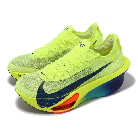 Nike 耐吉 競速跑鞋 Air Zoom Alphafly Next% 3 男鞋 黃 藍 針織 輕量 氣墊 跑鞋 FD8311-700