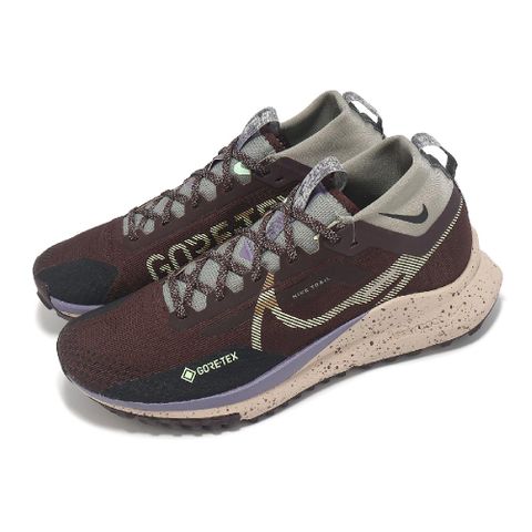 Nike 耐吉 防水野跑鞋 React Pegasus Trail 4 GTX 男鞋 可可棕 綠 越野 戶外 運動鞋 HF5707-201