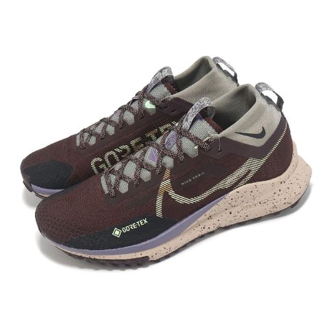 NIKE 耐吉 防水野跑鞋 React Pegasus Trail 4 GTX 男鞋 可可棕 綠 越野 戶外 運動鞋 HF5707-201