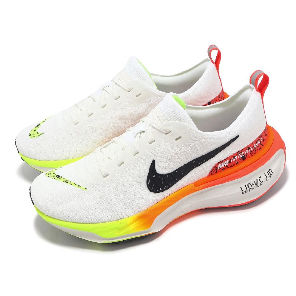 NIKE 耐吉   慢跑鞋 ZoomX Invincible Run FK3 男鞋 白 黃 橘 回彈 運動鞋 HF4915-100