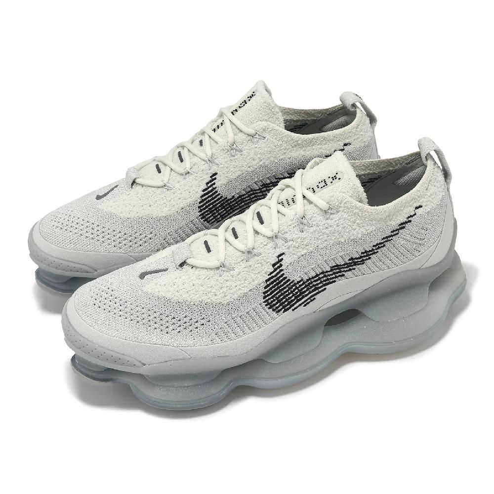 NIKE 耐吉   慢跑鞋 Air Max Scorpion Flyknit SE 男鞋 灰 黑 氣墊 厚底 緩衝 FQ2694-001