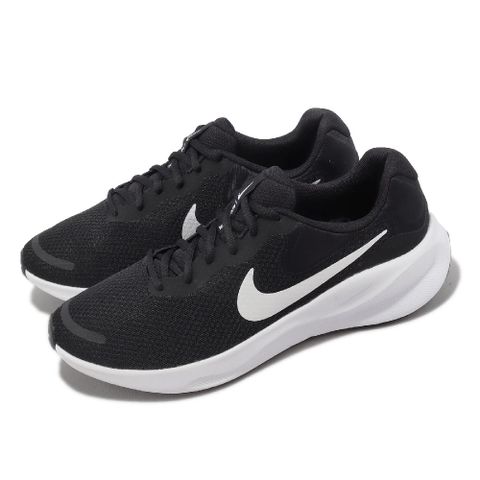 Nike 耐吉 慢跑鞋 Revolution 7 男鞋 黑 白 緩震 路跑 入門款 運動鞋 FB2207-001