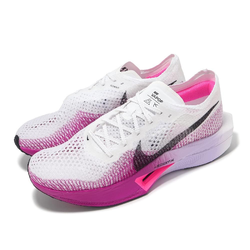 NIKE 耐吉   競速跑鞋 ZoomX Vaporfly Next% 3 男鞋 白 紫 輕量 碳板 推進 DV4129-104