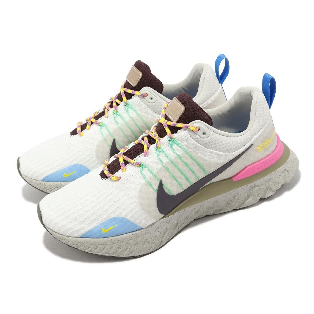 NIKE 耐吉   慢跑鞋 React Infinity Run FK 3 男鞋 白 黑 UV 變色鞋面 運動鞋 支撐 FJ7068-120