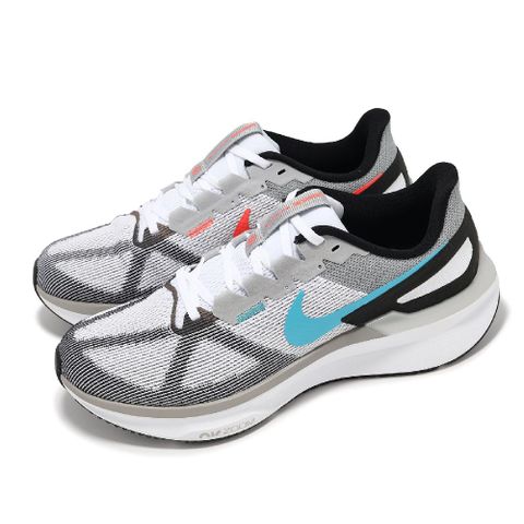 NIKE 耐吉 慢跑鞋 Air Zoom Structure 25 男鞋 灰 藍 橘 支撐 弧形大底 運動鞋 DJ7883-109