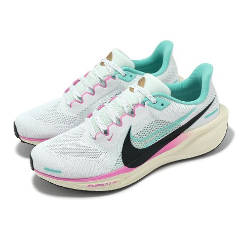 NIKE 耐吉 慢跑鞋 Air Zoom Pegasus 41 男鞋 白 粉紅 綠 小飛馬 運動鞋 HM3703-161