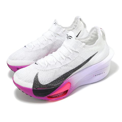 NIKE 耐吉 Nike 耐吉 競速跑鞋 Air Zoom Alphafly Next% 3 男鞋 白 紫 氣墊 針織 運動鞋 FD8311-100