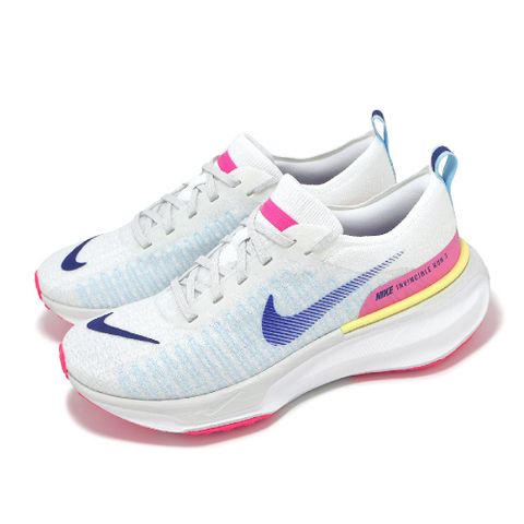 NIKE 耐吉 Nike 耐吉 慢跑鞋 ZoomX Invincible Run FK 3 男鞋 白 粉紅 藍 緩震 運動鞋 DR2615-105