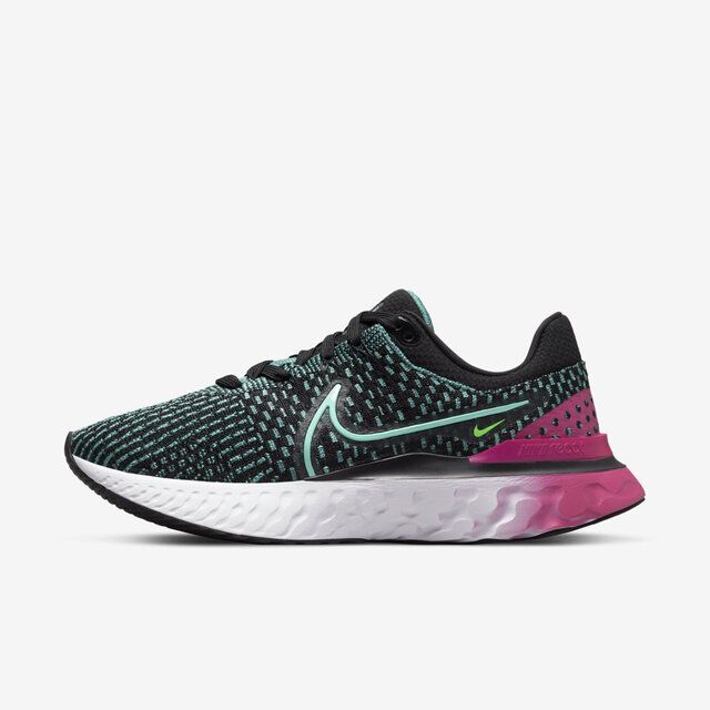 NIKE 耐吉  W React Infinity Run FK 3 [DD3024-003] 女 慢跑鞋 緩震 包覆 黑 粉