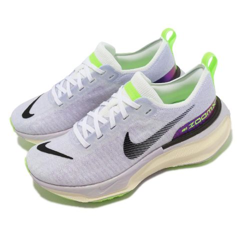 Nike 慢跑鞋 Wmns ZoomX Invincible Run FK 3 女鞋 藍紫 螢光綠 路跑 DR2660-100