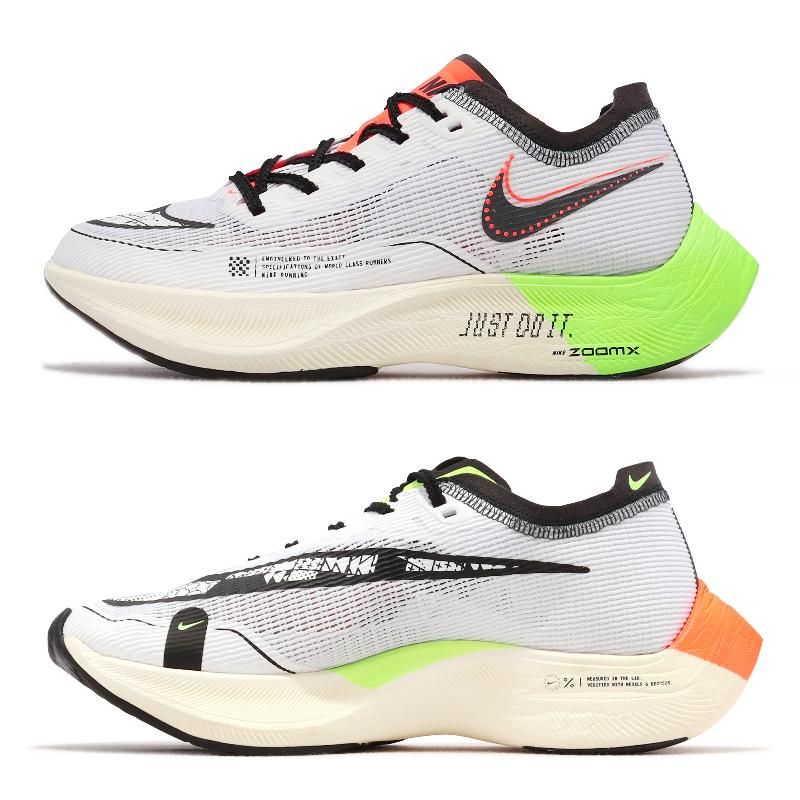 Nike 競速跑鞋Wmns ZoomX Vaporfly Next% 2 女鞋白黑雙色中底碳板運動