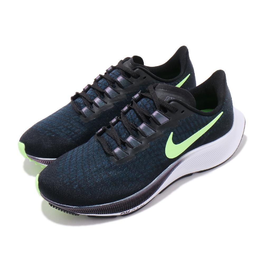 Nike 耐吉慢跑鞋Wmns Air Zoom Pegasus 37 黑綠女鞋小飛馬運動鞋BQ9647
