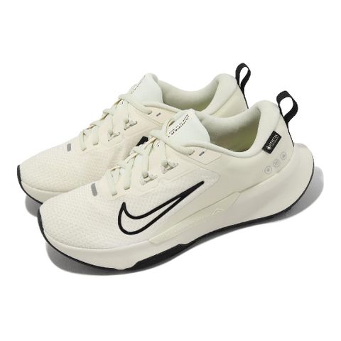 Nike 耐吉 越野跑鞋 Wmns Juniper Trail 2 GTX 女鞋 防水 米白 黑 戶外 運動鞋 FB2065-100
