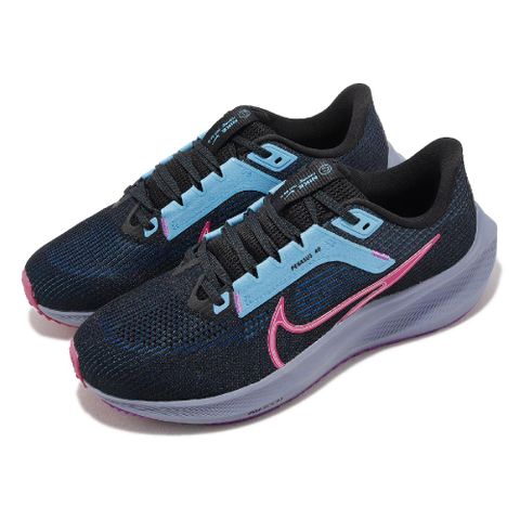 Nike 慢跑鞋 Wmns Air Zoom Pegasus 40 SE 女鞋 黑 藍 反光 小飛馬 運動鞋 FJ2974-001