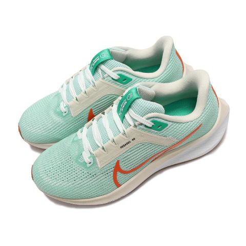 Nike 耐吉 慢跑鞋 Wmns Air Zoom Pegasus 40 女鞋 小飛馬 綠 橘 運動鞋 DV3854-300