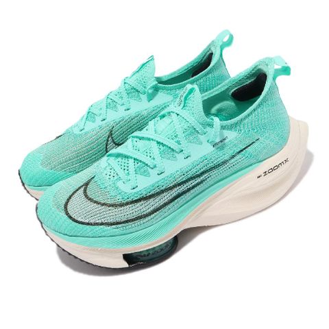 Nike 耐吉 慢跑鞋 Zoom Alphafly Next% 女鞋 氣墊 舒適 避震 路跑 馬拉松 球鞋 綠 白 CZ1514-300
