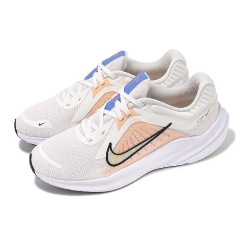 Nike 耐吉 慢跑鞋 Wmns Quest 5 女鞋 白 橘 輕量 回彈 路跑 訓練 運動鞋 DD9291-103