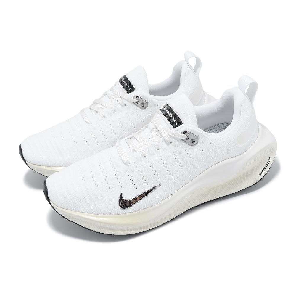 NIKE 耐吉   慢跑鞋 Wmns ReactX Infinity Run 4 女鞋 白 銀 透氣 緩震 路跑 運動鞋 DR2670-104