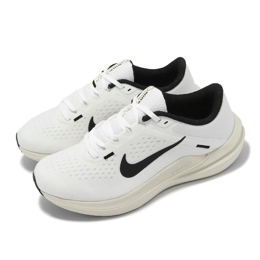 NIKE 耐吉   慢跑鞋 Wmns Air Winflo 10 女鞋 米白 黑 透氣 緩震 路跑 基本款 運動鞋 HF0738-101