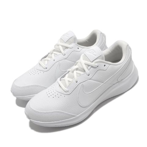 Nike 耐吉 休閒鞋 Varsity Leather GS 女鞋 大童鞋 白 全白 皮革 運動鞋 CN9146-101