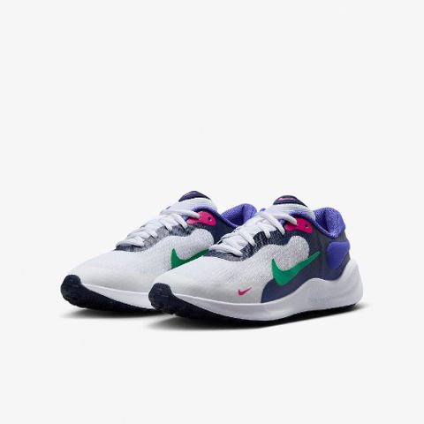 NIKE 耐吉 慢跑鞋 Revolution 7 GS 大童 女鞋 白 紫 透氣 緩震 路跑 訓練 運動鞋 FB7689-101