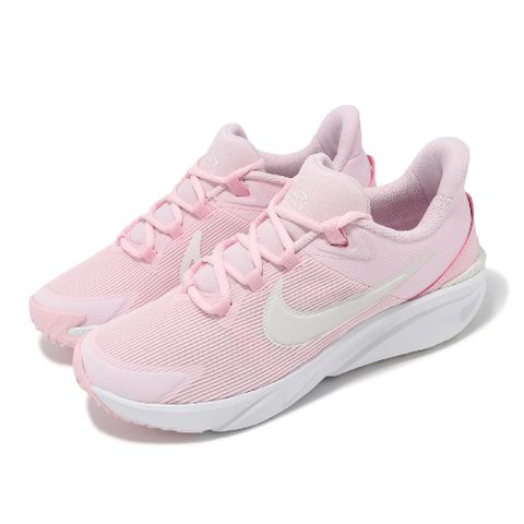 Nike 耐吉 慢跑鞋 Star Runner 4 GS 大童 女鞋 粉 白 止滑 緩衝 透氣 運動鞋 DX7615-602