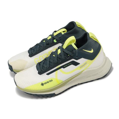 Nike 耐吉 越野跑鞋 Wmns Pegasus Trail 4 GTX 防水 米白 綠 女鞋 戶外 運動鞋 FN7771-100