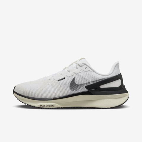 NIKE 耐吉 W Air Zoom Structure 25 [DJ7884-104] 女 慢跑鞋 路跑 支撐 緩震 白黑銀