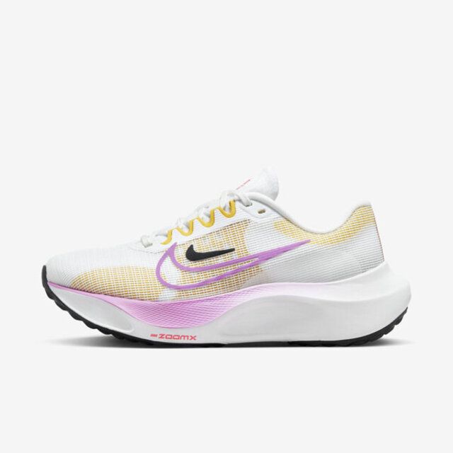 NIKE 耐吉  Wmns Zoom Fly 5 [DM8974-100] 女 慢跑鞋 運動 路跑 輕量 緩震 支撐 白紫黃
