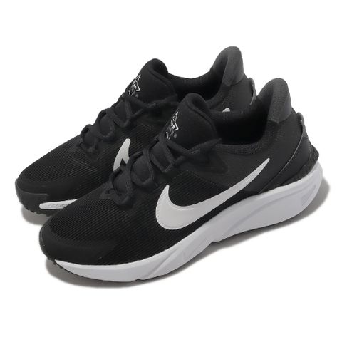 Nike 耐吉 慢跑鞋 Star Runner 4 NN GS 大童 女鞋 黑 白 路跑 運動鞋 DX7615-001
