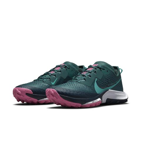 NIKE 耐吉 越野跑鞋 Wmns Air Zoom Terra Kiger 7 女鞋 綠 緩震 氣墊 戶外 運動鞋 CW6066-301