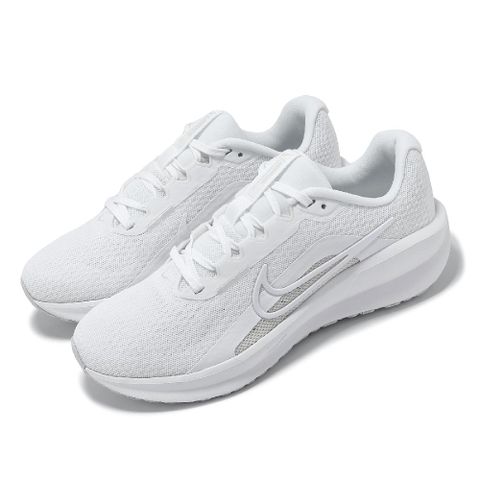 NIKE 耐吉 慢跑鞋 Wmns Downshifter 13 女鞋 白 網布 透氣 緩衝 支撐 全白 運動鞋 FD6476-101