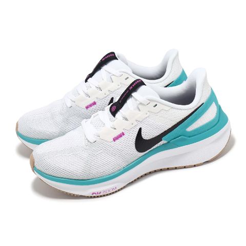 NIKE 耐吉 慢跑鞋 Air Zoom Structure 25 女鞋 白 綠 支撐 氣墊 穩定 路跑 運動鞋  DJ7884-103