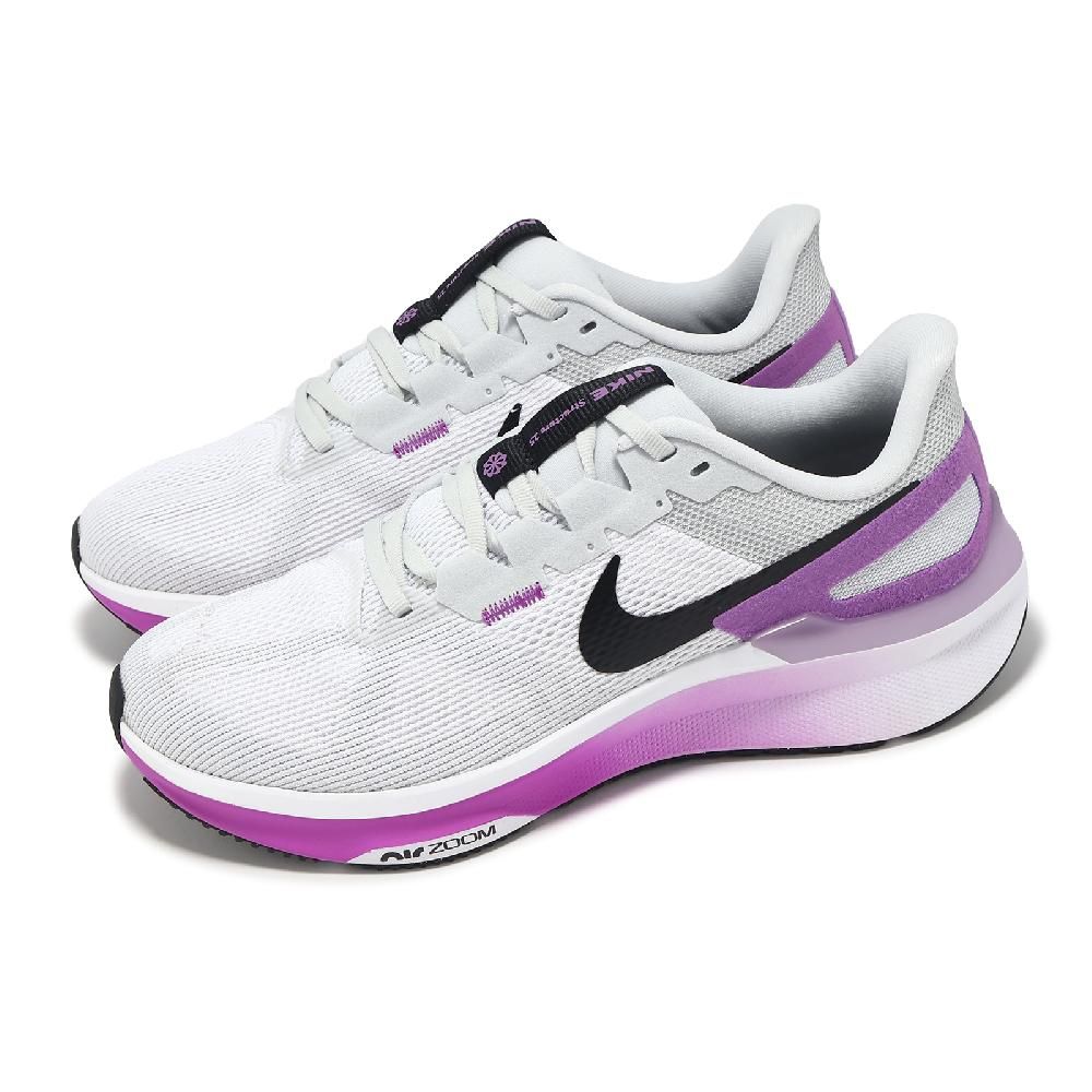 NIKE 耐吉   慢跑鞋 Wmns Air Zoom Structure 25 女鞋 紫 灰 緩震 氣墊 運動鞋 DJ7884-100